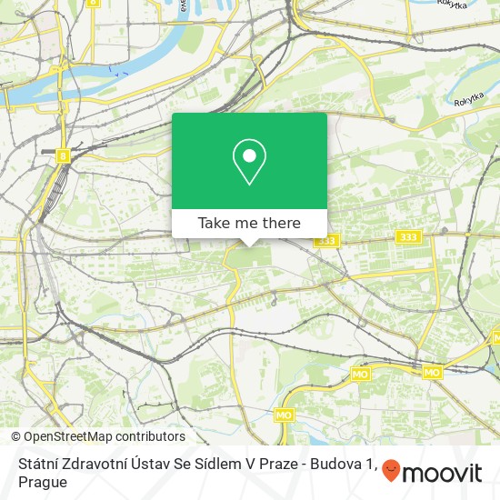 Státní Zdravotní Ústav Se Sídlem V Praze - Budova 1 map