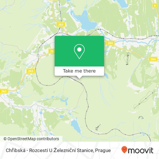 Chřibská - Rozcestí U Železniční Stanice map