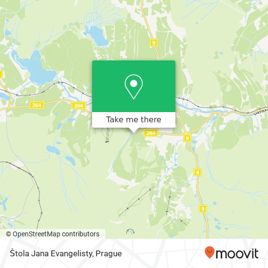 Štola Jana Evangelisty map