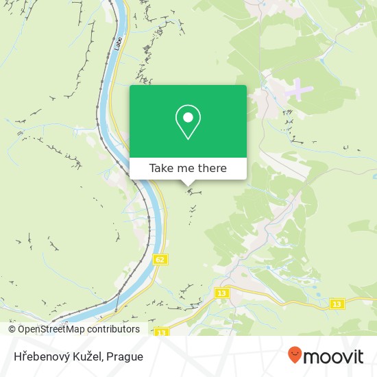 Hřebenový Kužel map