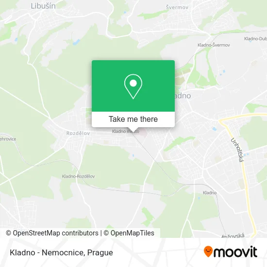 Карта Kladno - Nemocnice