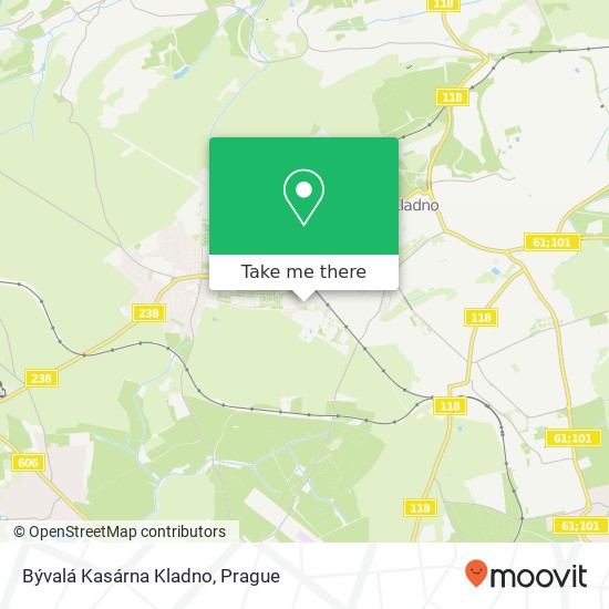 Bývalá Kasárna Kladno map