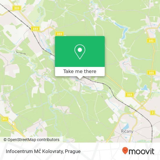 Карта Infocentrum Mč Kolovraty