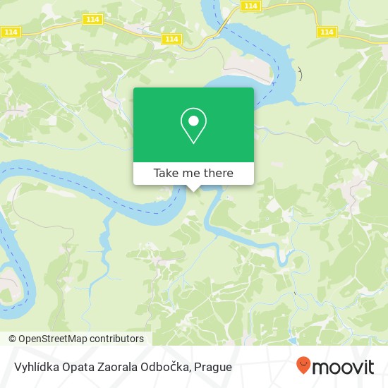 Vyhlídka Opata Zaorala Odbočka map