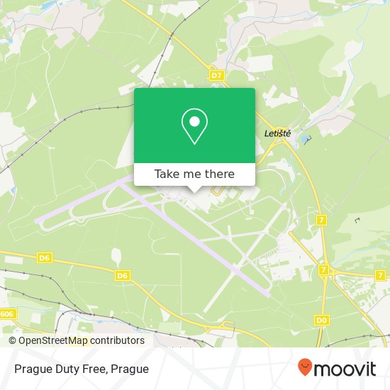 Prague Duty Free map