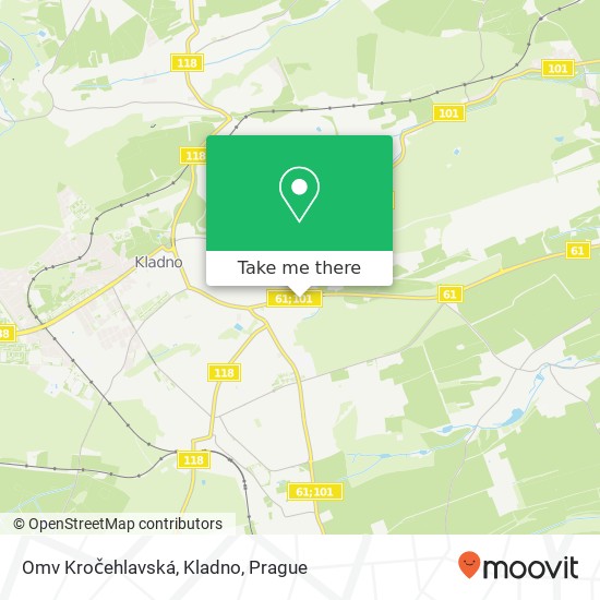 Omv Kročehlavská, Kladno map