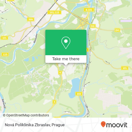 Карта Nová Poliklinika Zbraslav