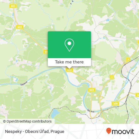 Nespeky - Obecní Úřad map