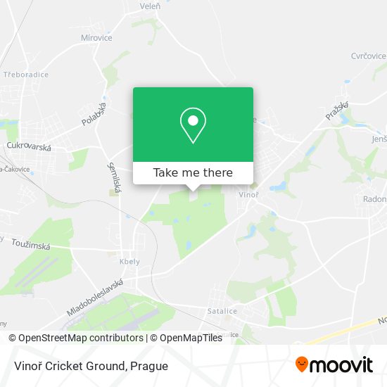 Vinoř Cricket Ground map