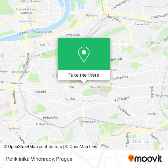 Карта Poliklinika Vinohrady
