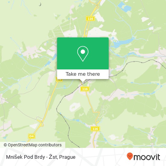 Mníšek Pod Brdy - Žst map