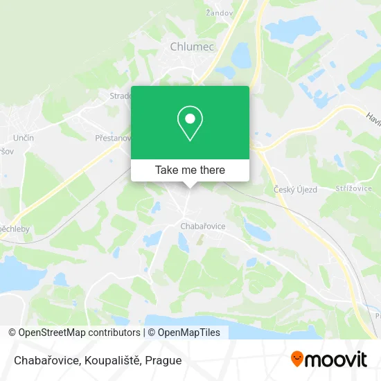 Карта Chabařovice, Koupaliště