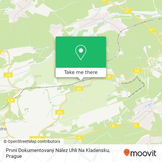 První Dokumentovaný Nález Uhlí Na Kladensku map