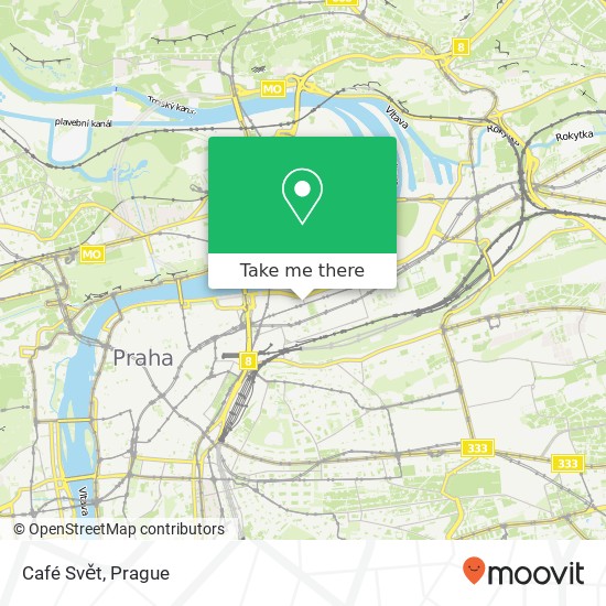 Café Svět map