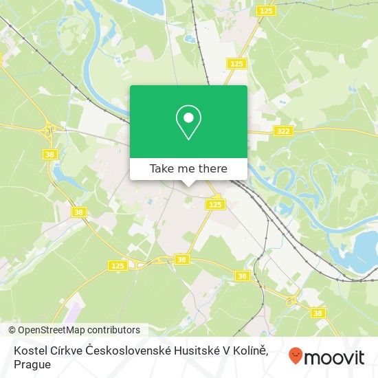 Kostel Církve Československé Husitské V Kolíně map