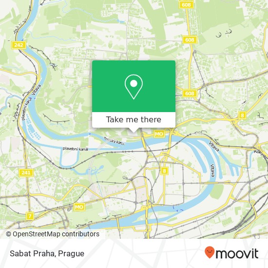 Sabat Praha map