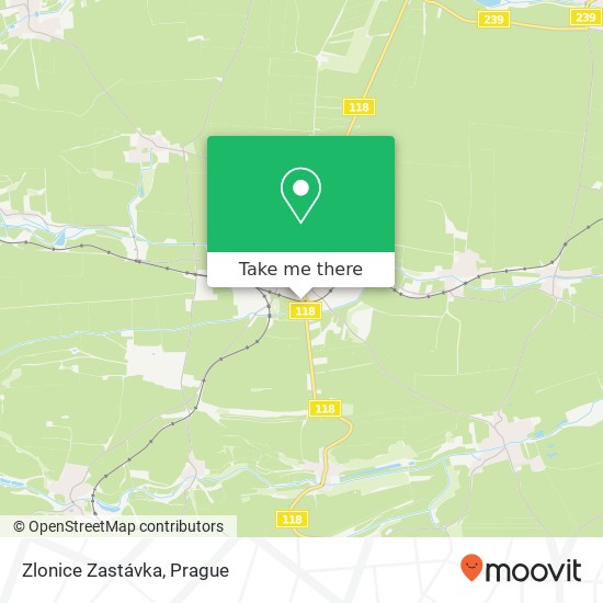 Zlonice Zastávka map