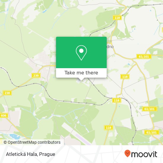 Atletická Hala map