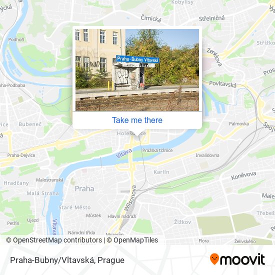 Praha-Bubny/Vltavská map