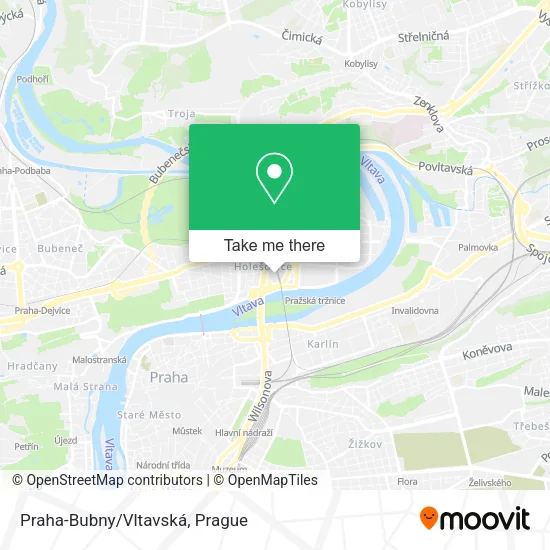 Карта Praha-Bubny/Vltavská