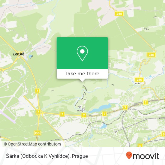 Šárka (Odbočka K Vyhlídce) map