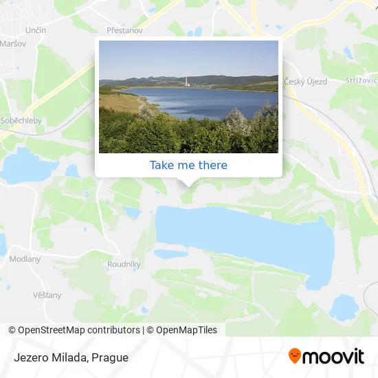 Карта Jezero Milada