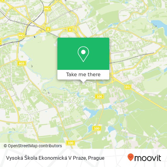 Карта Vysoká Škola Ekonomická V Praze