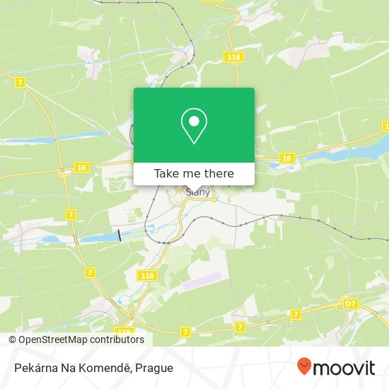 Pekárna Na Komendě map