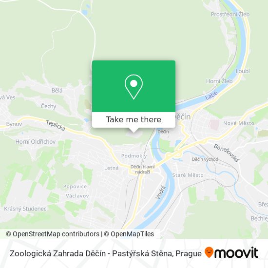 Карта Zoologická Zahrada Děčín - Pastýřská Stěna