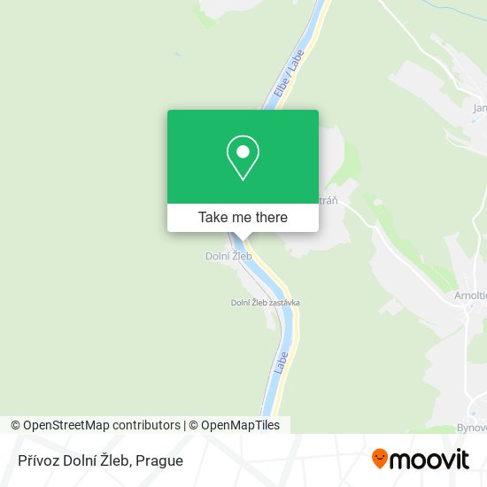 Přívoz Dolní Žleb map