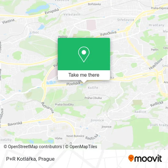 Карта P+R Kotlářka