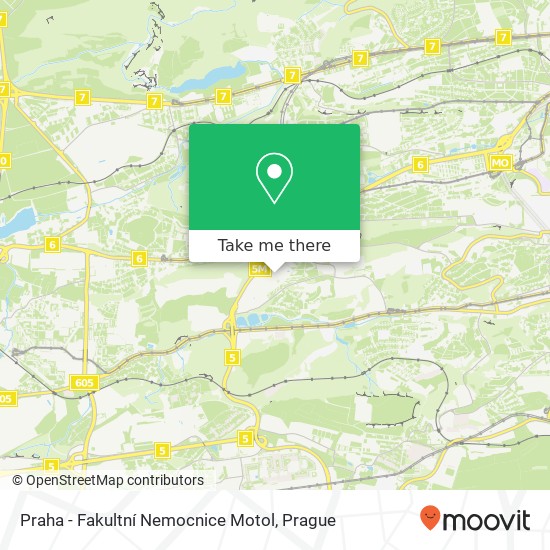 Praha - Fakultní Nemocnice Motol map