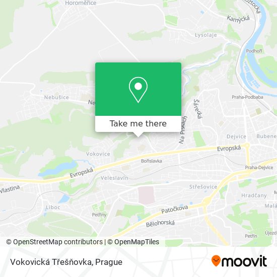 Vokovická Třešňovka map
