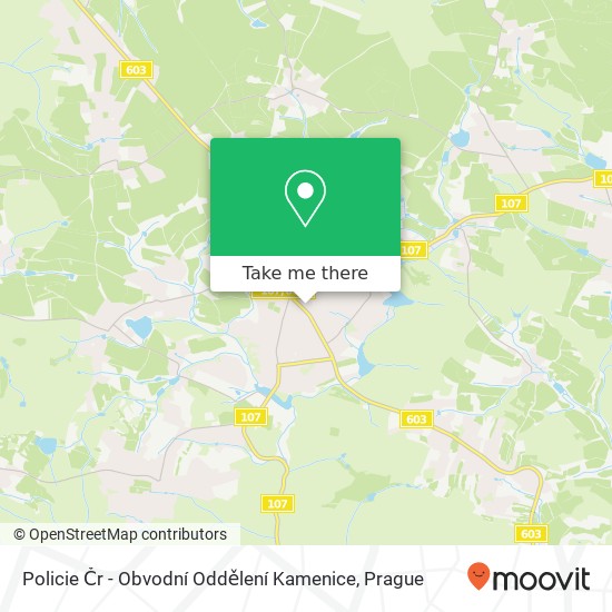 Policie Čr - Obvodní Oddělení Kamenice map