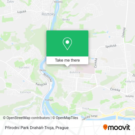 Přírodní Park Draháň-Troja map