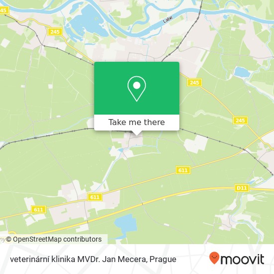 veterinární klinika MVDr. Jan Mecera map