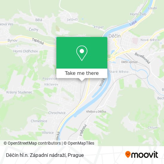 Děčín hl.n. Západní nádraží map