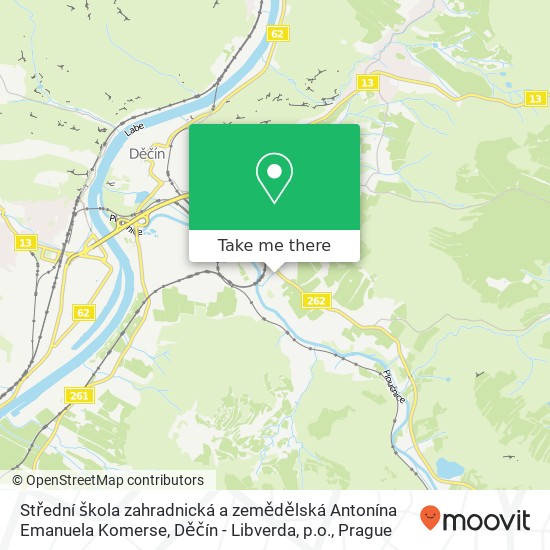 Střední škola zahradnická a zemědělská Antonína Emanuela Komerse, Děčín - Libverda, p.o. map