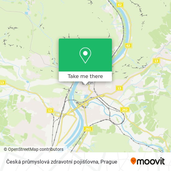 Česká průmyslová zdravotní pojišťovna map