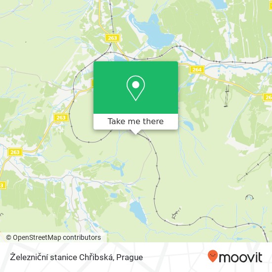 Železniční stanice Chřibská map