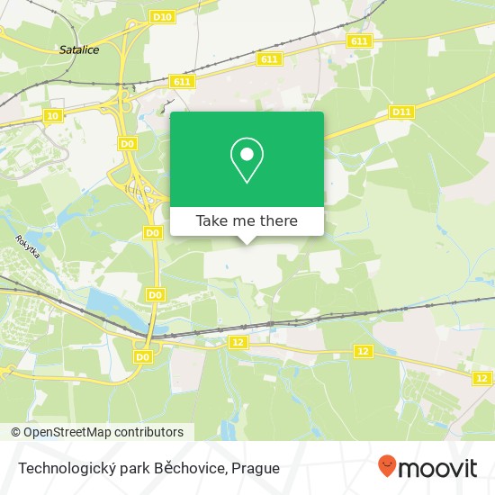 Technologický park Běchovice map