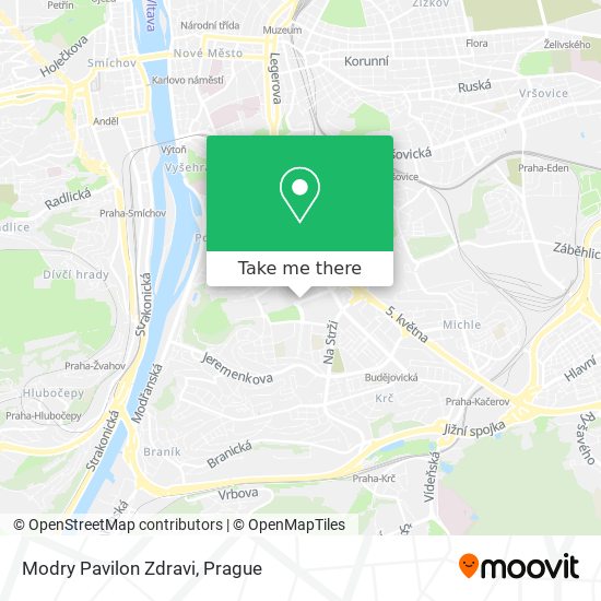 Modry Pavilon Zdravi map