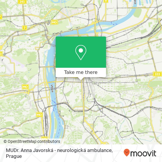 MUDr. Anna Javorská - neurologická ambulance map
