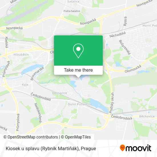 Карта Kiosek u splavu (Rybník Martiňák)