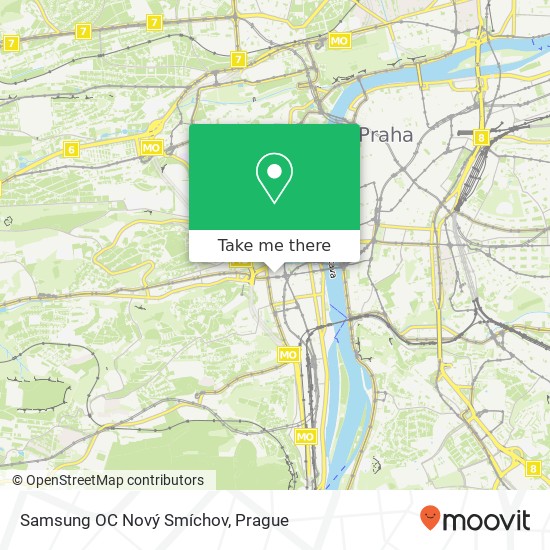 Samsung OC Nový Smíchov map