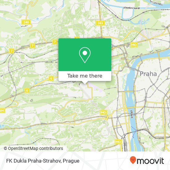 FK Dukla Praha-Strahov map