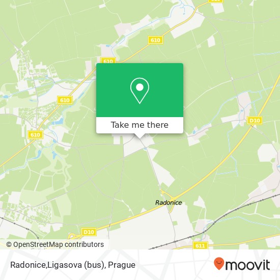 Radonice,Ligasova (bus) map