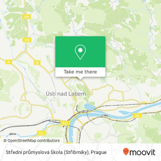 Střední průmyslová škola (Stříbrníky) map