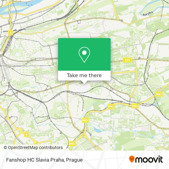 Fanshop HC Slavia Praha map