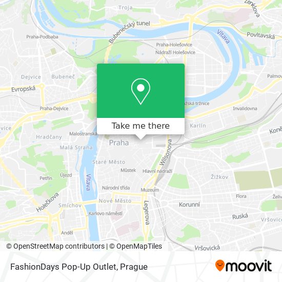 FashionDays Pop-Up Outlet map